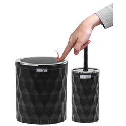 Набор мусорное ведро + ершик Okyanus Home Diamond OKY-469-1 (Black) Thumb