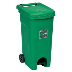 Мусорный контейнер с педалью Plastik Gogic 80L (Green)