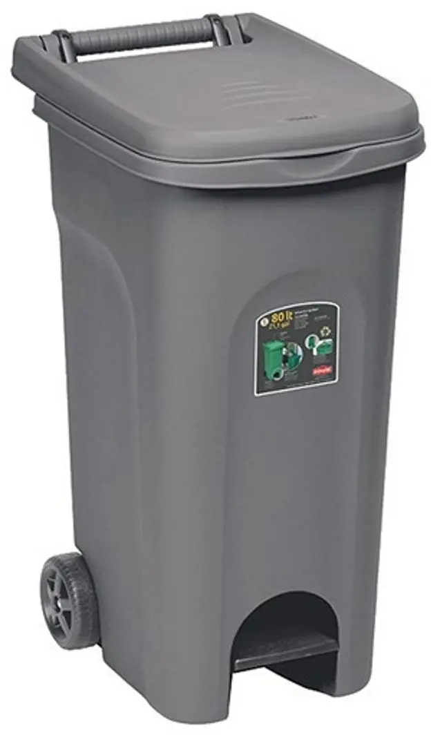 Мусорный контейнер с педалью Plastik Gogic 80L (Grey)