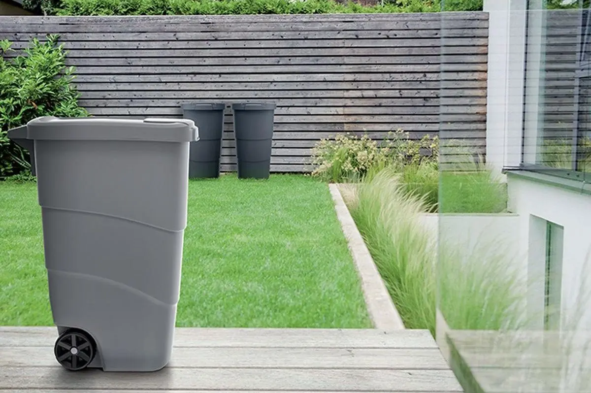 Уличный контейнер для мусора Prosperplast Wheeler 110L (Graphite)