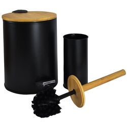 Set cos de gunoi + perie Sepio 9513 (Black/Natural Bamboo) Thumb