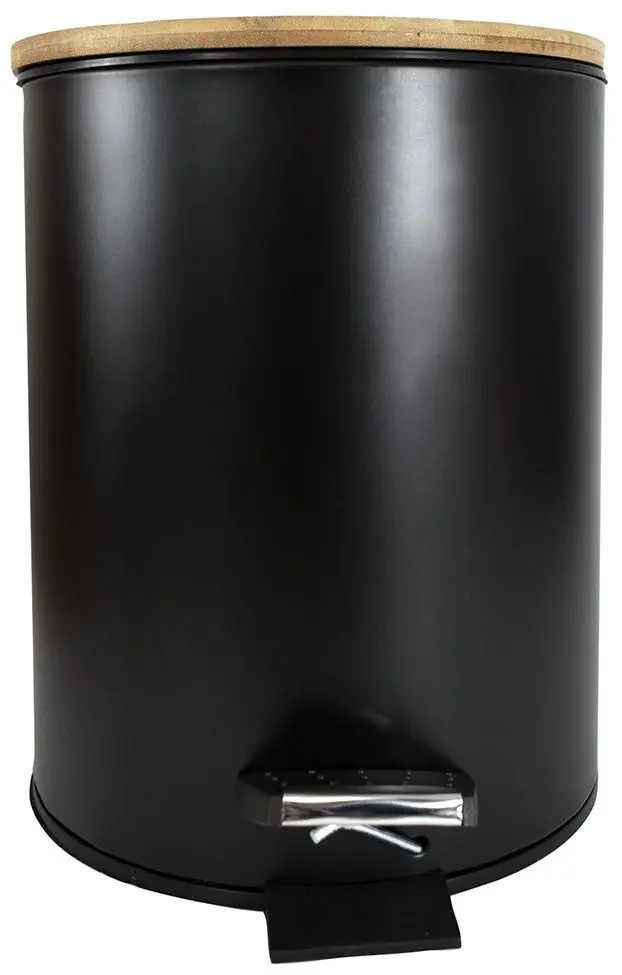 Set cos de gunoi + perie Sepio 9513 (Black/Natural Bamboo)