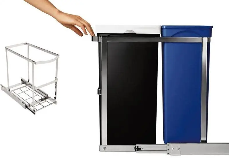Встраиваемое мусорное ведро Simplehuman CW1016 (Black/Blue)