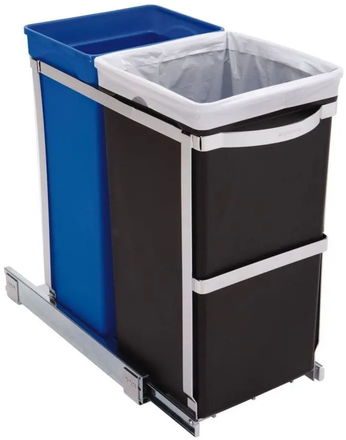 Встраиваемое мусорное ведро Simplehuman CW1016 (Black/Blue)