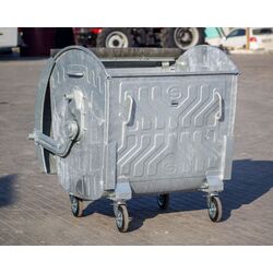 Мусорный контейнер с круглой крышкой Spider 1100L (Cink Steel) Thumb