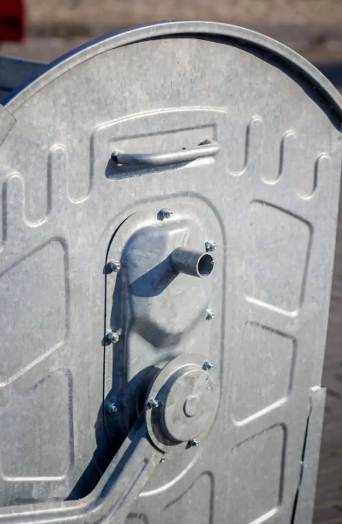 Мусорный контейнер с круглой крышкой Spider 1100L (Cink Steel)