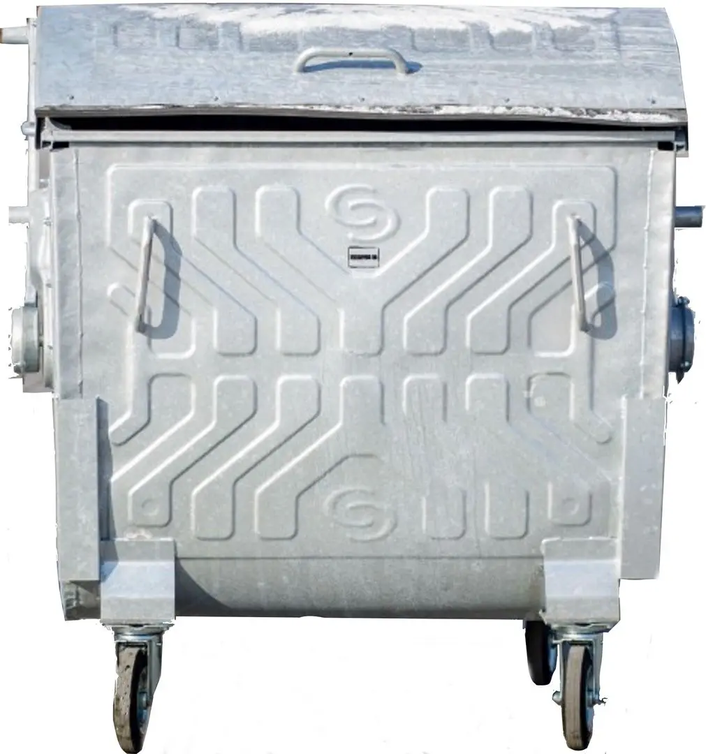 Мусорный контейнер с круглой крышкой Spider 1100L (Cink Steel)