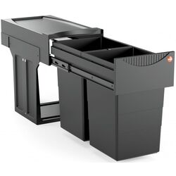 Cos de gunoi incorporabil Tandem 15/15 Black Edition (Black)