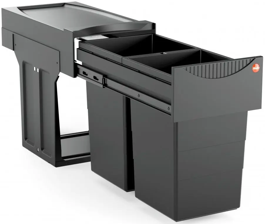 Встраиваемое мусорное ведро Tandem 15/15 Black Edition (Black)