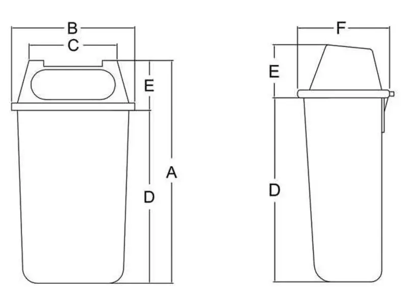 Coș de gunoi Uniplast 50 L (Orange) - 3