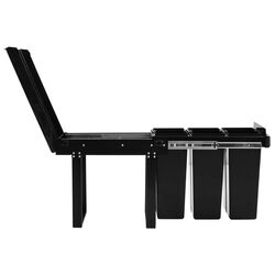 Cos gunoi retractabil VidaXL 51180 (Black) Thumb