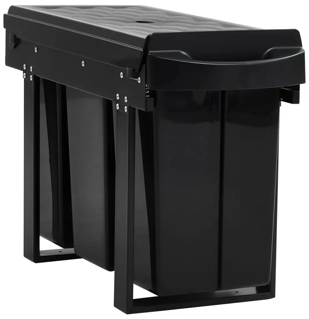 Cos gunoi retractabil VidaXL 51180 (Black)