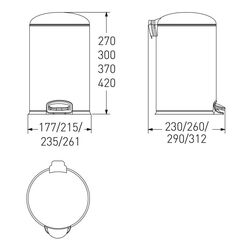 Мусорное ведро Volle 14-03-53B 3L (Black) Thumb