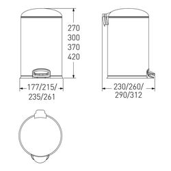 Мусорное ведро Volle 14-03-53W 3L (White) Thumb
