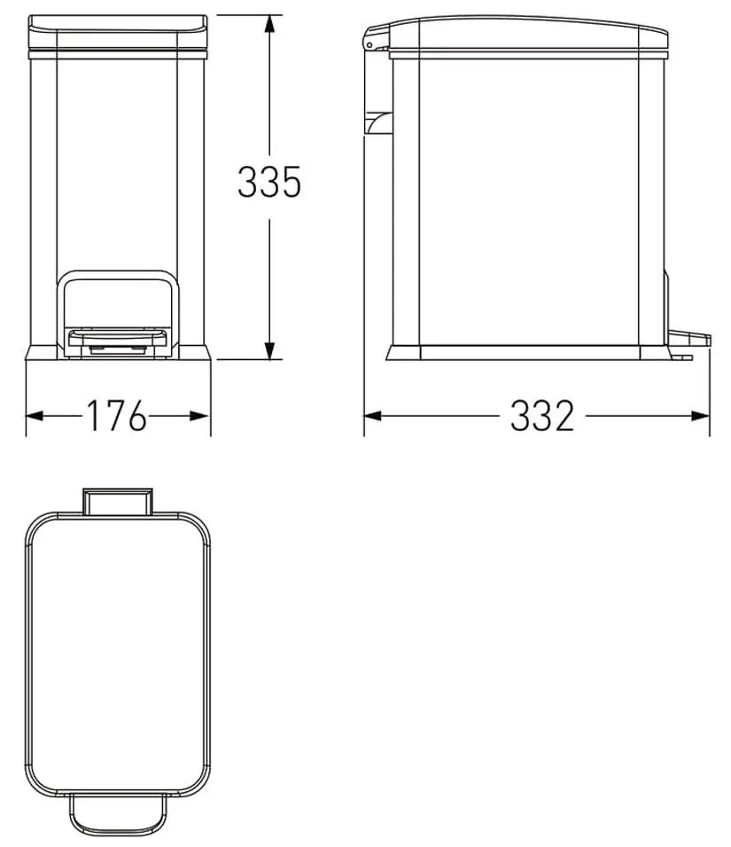 Cos de gunoi Volle 14-08-67ST (Inox) - 3