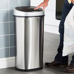 Сенсорное ведро для мусора VonHaus 3007713 50L (Inox/Black) Thumb