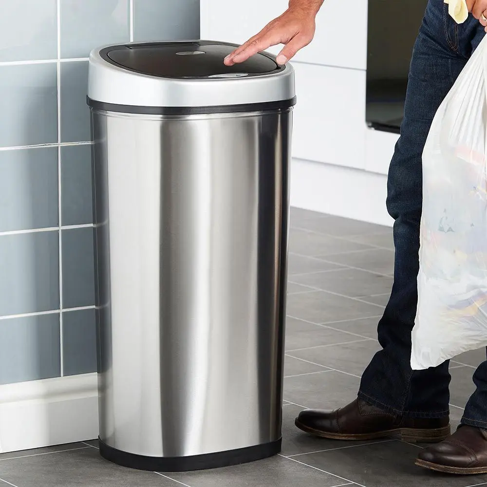 Сенсорное ведро для мусора VonHaus 3007713 50L (Inox/Black)