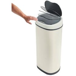 Сенсорное ведро для мусора VonHaus 3007715 50L (Cream/Black) Thumb