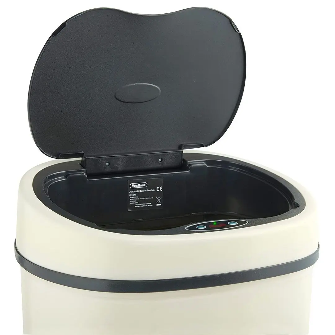 Сенсорное ведро для мусора VonHaus 3007715 50L (Cream/Black) - 5