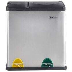 Ведро для мусора 2в1 VonHaus 3007630 36L (Inox/Black) Thumb