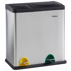 Ведро для мусора 2в1 VonHaus 3007630 36L (Inox/Black)