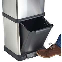 Ведро для мусора 2в1 VonHaus 3007772 34L (Inox/Black) Thumb