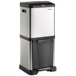 Ведро для мусора 2в1 VonHaus 3007772 34L (Inox/Black)