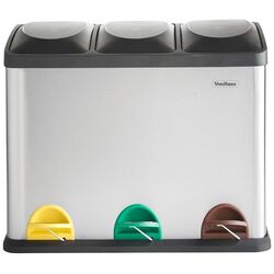 Ведро для мусора 3в1 VonHaus 3007240 45L (Inox/Black) Thumb