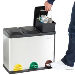 Ведро для мусора 3в1 VonHaus 3007240 45L (Inox/Black) Thumb