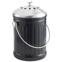 Мусорное ведро для пищевых отходов VonShef 1507146 4.5L (Black/Inox)