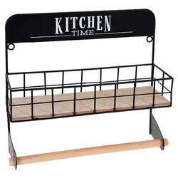 Полка Excellent Houseware Kitchen Time 42645 (Black/Wood)