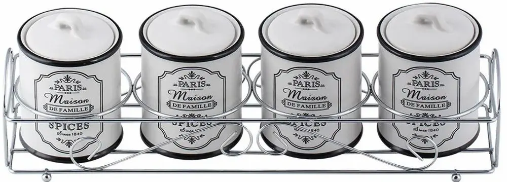 Набор для специй Maestro MR-20030-04CS (White/Black)