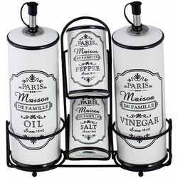 Set pentru condimente Maestro MR-20030-04S (White/Black)