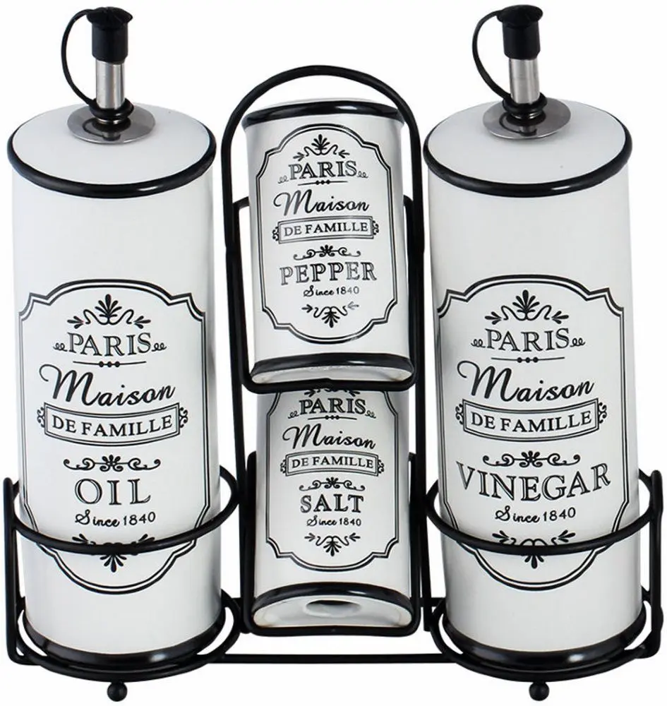 Set pentru condimente Maestro MR-20030-04S (White/Black)