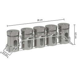 Set recipiente condimente 5Five 179626 (Inox) Thumb
