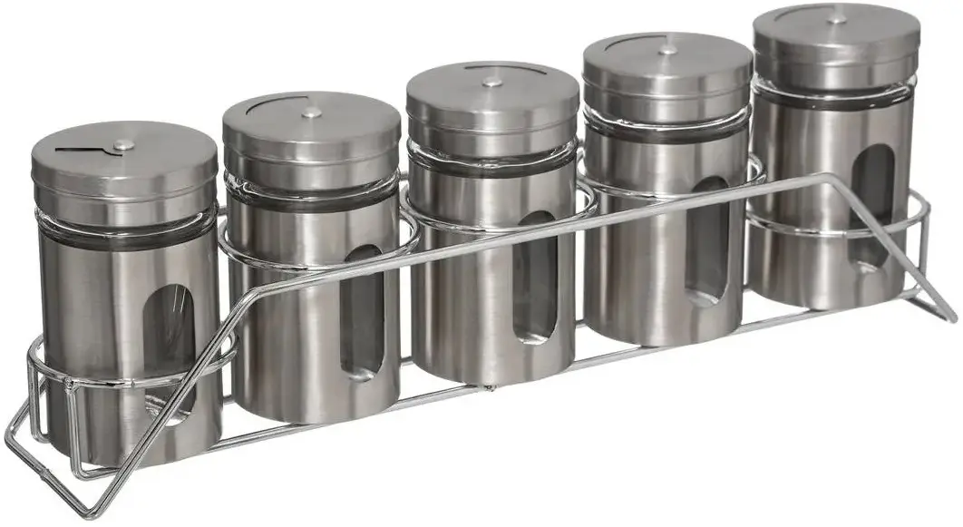 Set recipiente condimente 5Five 179626 (Inox)
