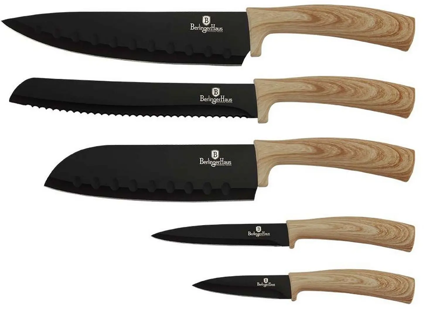 Набор ножей Berlinger Haus Ebony Maple BH-2309 (Light Forest)