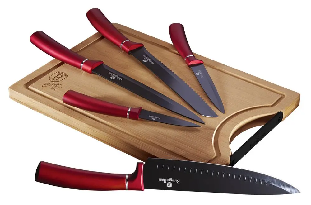 Набор ножей + разделочная доска Berlinger Haus BH 2552 (Burgundy)