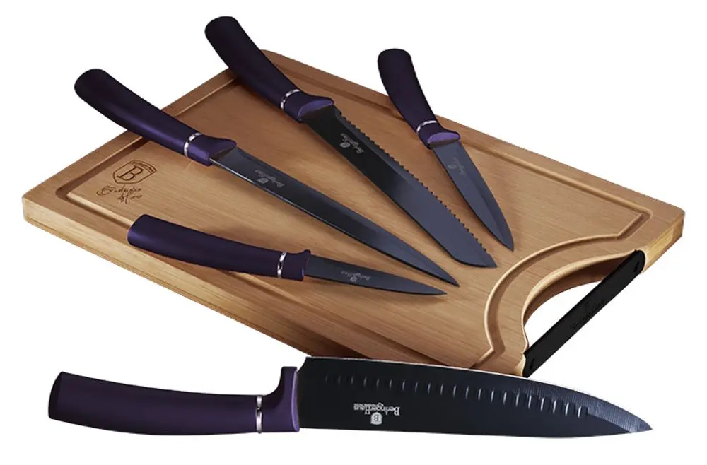 Набор ножей + разделочная доска Berlinger Haus Eclipse BH 2683 (Purple)