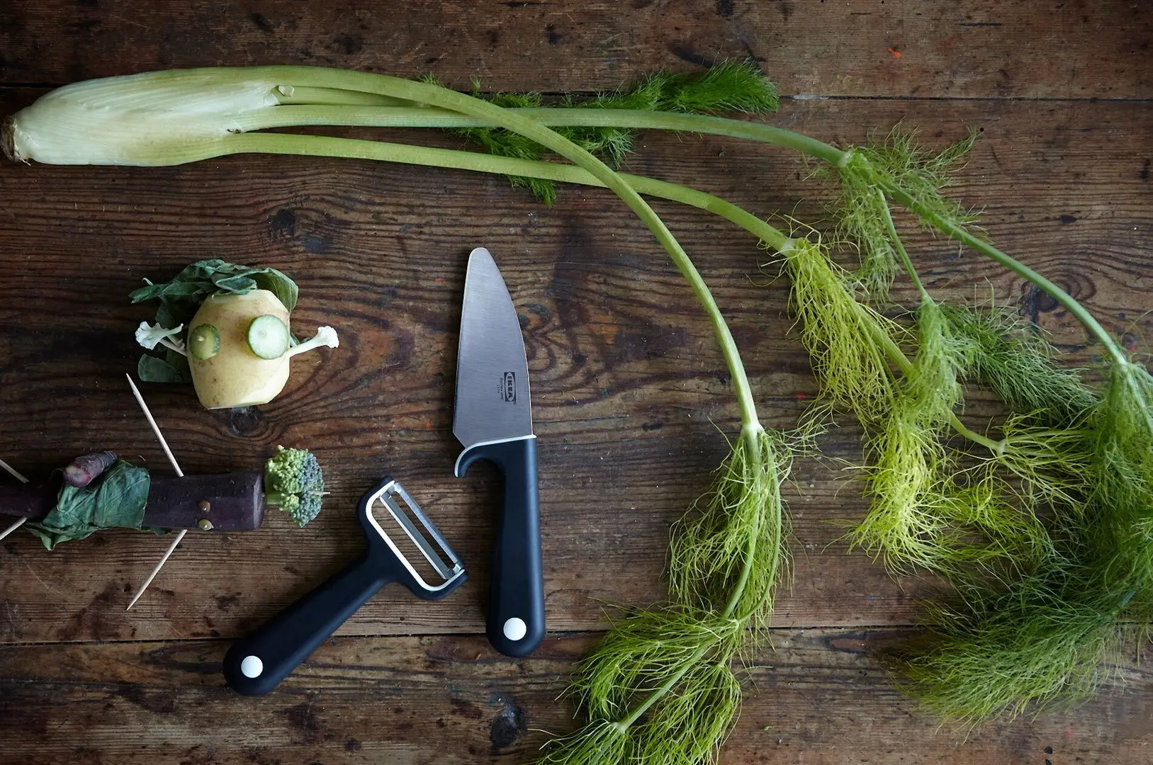 Set cutite Ikea Smabit (Negru/Alb) - 6