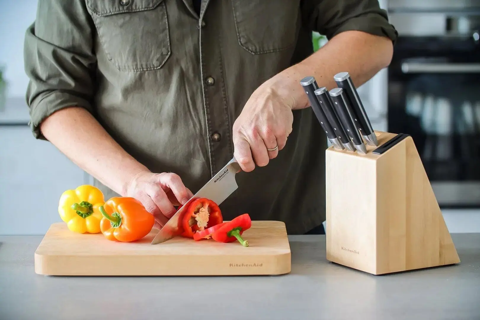 Set de cutite KitchenAid Gourmet KO5PSTSNOBG (Black/Natural) - 7