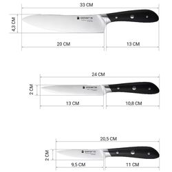 Set cutite Polaris Solid-3SS (Black/Grey) Thumb