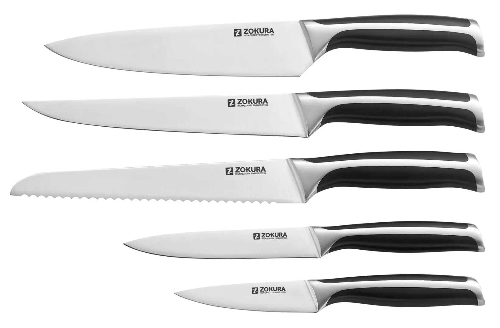 Набор ножей Zokura Z1193 (Black/Inox) - 2