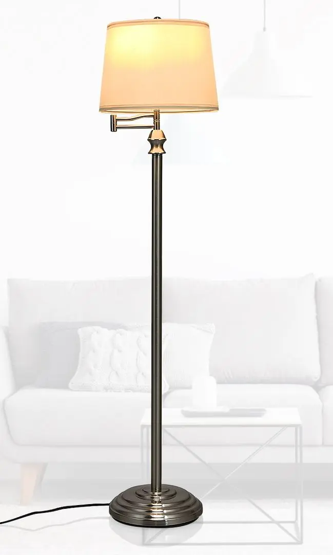 Lampadar Costway EP24501DE (Satin Nickel/Beige)