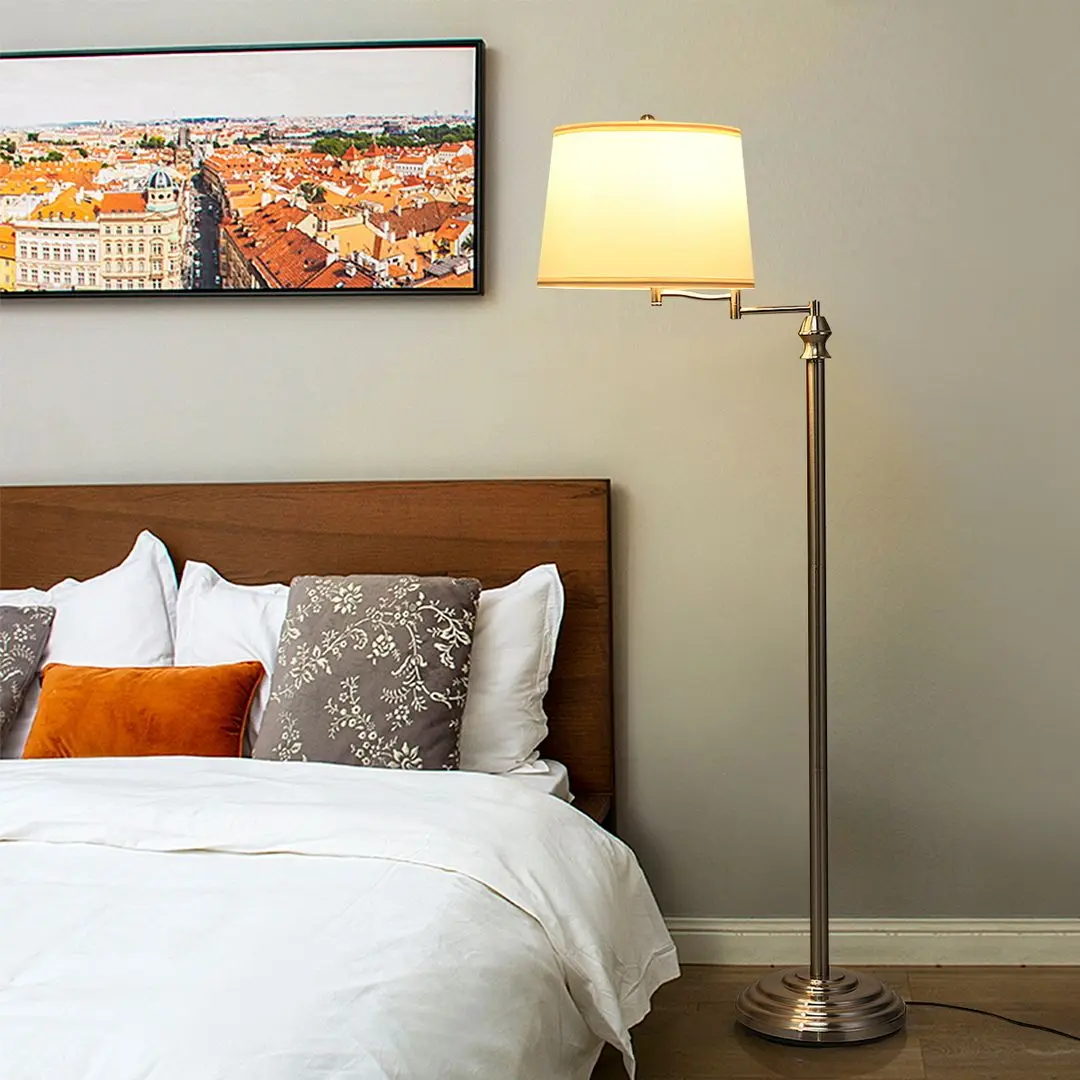 Lampadar Costway EP24501DE (Satin Nickel/Beige)