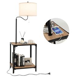 Noptiera cu lampa Costway EU10011DE (Brown/Black) Thumb