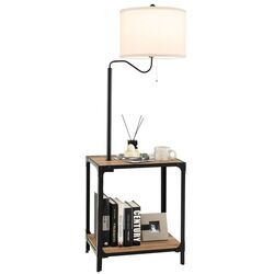 Noptiera cu lampa Costway EU10011DE (Brown/Black) Thumb