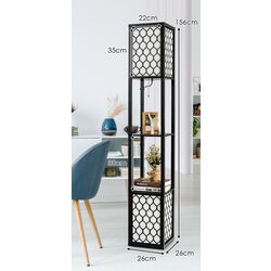 Lampa de podea cu rafturi Costway EU10046DE (White/Black) Thumb