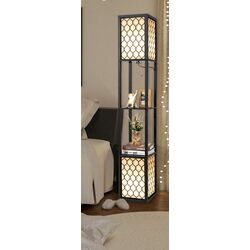 Lampa de podea cu rafturi Costway EU10046DE (White/Black) Thumb