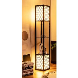 Lampa de podea cu rafturi Costway EU10046DE (White/Black) Thumb